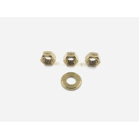 H&H Titanium Rear Wheel Nut Set for Brompton Bicycle