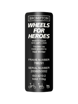 Custom Metal Frame Badge for Brompton Bicycle