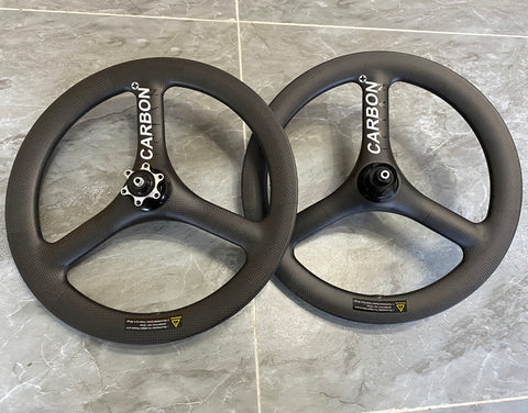 Carboncian 16" 349 3 Spokes Disc Brake Carbon K3 Plus Bicycle Wheelset