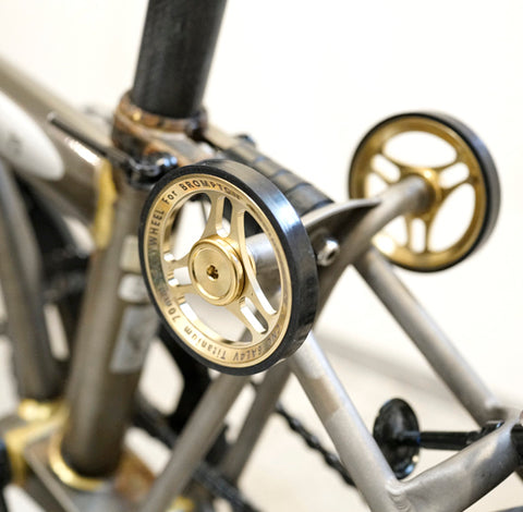 Union Jack 70mm Titanium Easy Wheels for Brompton Bicycle