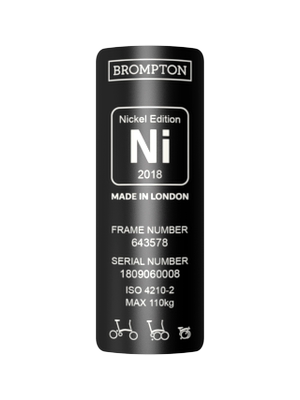 Custom Metal Frame Badge for Brompton Bicycle