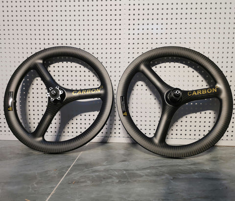 Carboncian 16" 349 3 Spokes Disc Brake Carbon K3 Plus Bicycle Wheelset