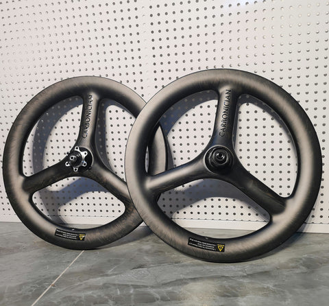 Carboncian 16" 349 3 Spokes Disc Brake Carbon K3 Plus Bicycle Wheelset