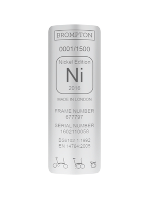 Custom Metal Frame Badge for Brompton Bicycle