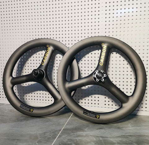 Carboncian 16" 349 3 Spokes Disc Brake Carbon K3 Plus Bicycle Wheelset