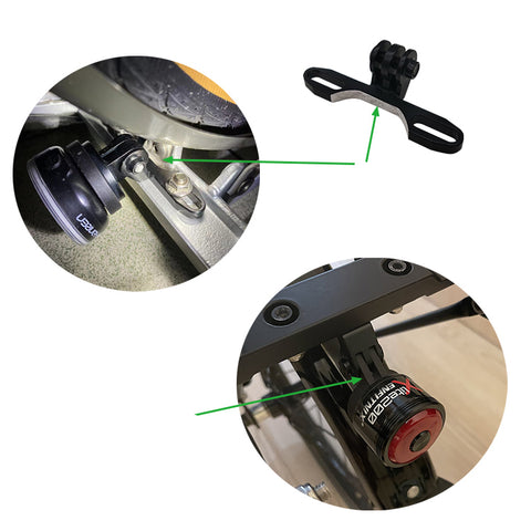 Gopro/Garmin/Cateye Mount for Brompton Bicycle Rear Rack