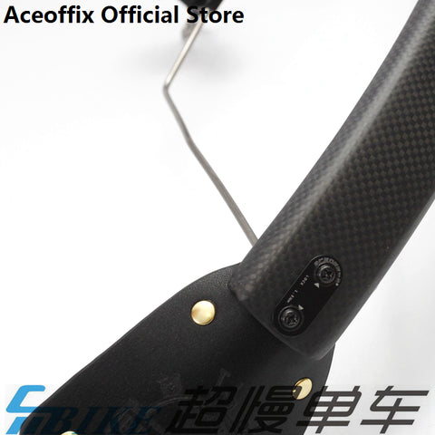 ACE All Black Carbon Mudguard + Leather Flap + Titanium Stays Set for A/C/E/P Line