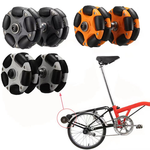 DJCRAWLER Omni Easy Wheels for Brompton Bicycle