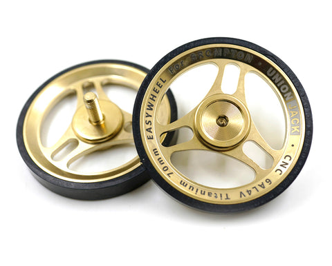 Union Jack 70mm Titanium Easy Wheels for Brompton Bicycle