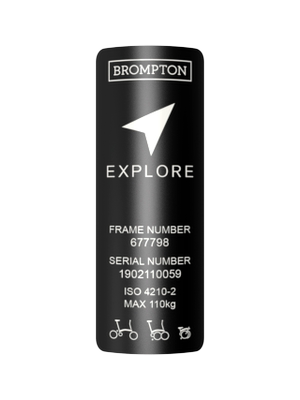 Custom Metal Frame Badge for Brompton Bicycle