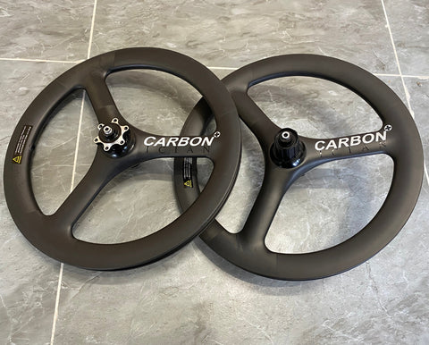 Carboncian 16" 349 3 Spokes Disc Brake Carbon K3 Plus Bicycle Wheelset