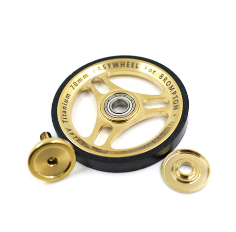 Union Jack 70mm Titanium Easy Wheels for Brompton Bicycle