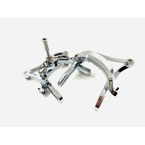Union Jack 7075 CNC Chrome Silver Brake Caliper Set for Brompton Bicycle