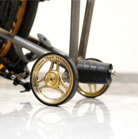 Union Jack 70mm Titanium Easy Wheels for Brompton Bicycle