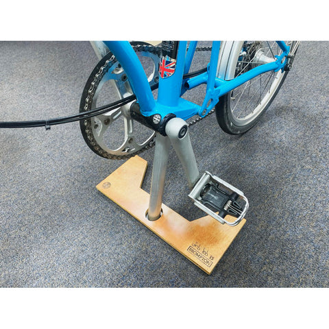 Union Jack Wooden Brompton Bicycle Stand Platform