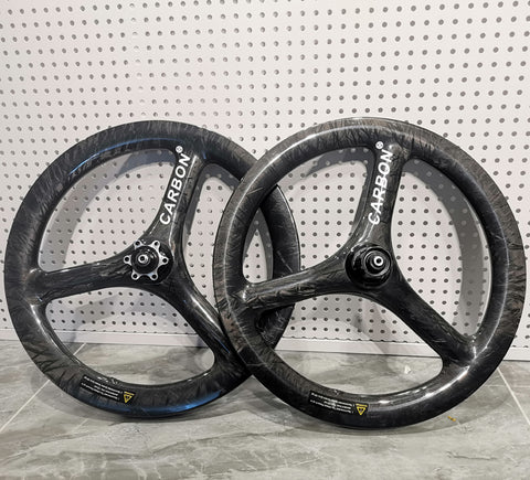 Carboncian 16" 349 3 Spokes Disc Brake Carbon K3 Plus Bicycle Wheelset