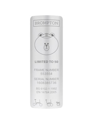 Custom Metal Frame Badge for Brompton Bicycle