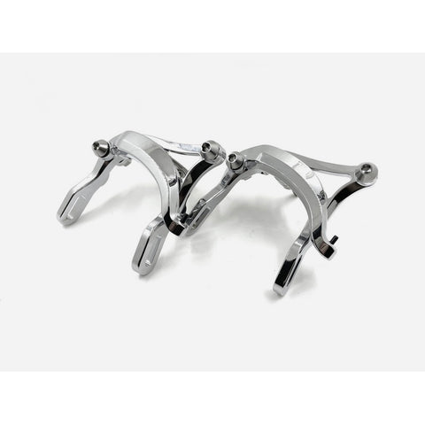 Union Jack 7075 CNC Chrome Silver Brake Caliper Set for Brompton Bicycle