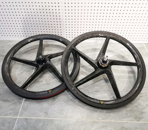Carboncian 5 Spokes 349 16" Carbon Wheelset for Brompton Bicycle