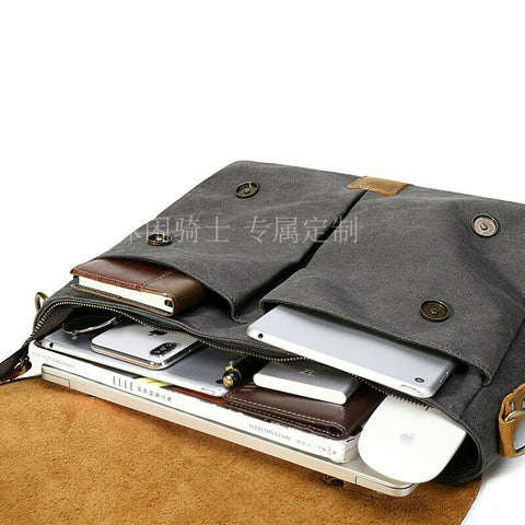 Fantastic4 Retro Style Leather Front Bag for Brompton Bicycle