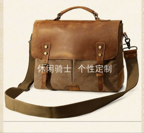 Fantastic4 Retro Style Leather Front Bag for Brompton Bicycle