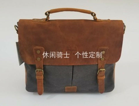 Fantastic4 Retro Style Leather Front Bag for Brompton Bicycle