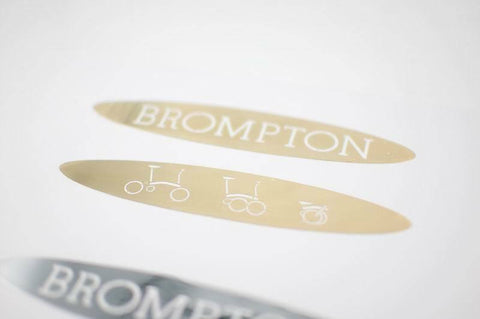 Brompton Bicycle Frame Decal Metallic Die-cut Sticker