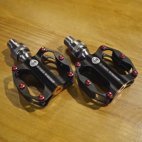 Ti Parts Workshop Aluminum Mini Quick Release Pedals for Brompton Bicycle