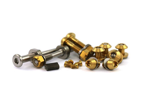 Ti Parts Workshop Front/Rear Caliper Brake Titanium Bolt Set for Brompton Bicycle (2018 or after)