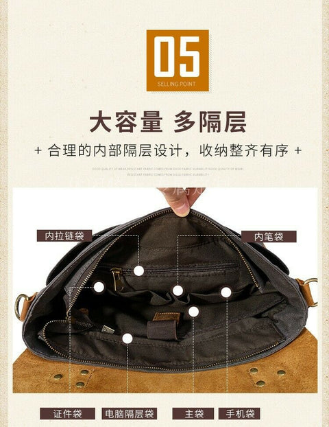 Fantastic4 Retro Style Leather Front Bag for Brompton Bicycle