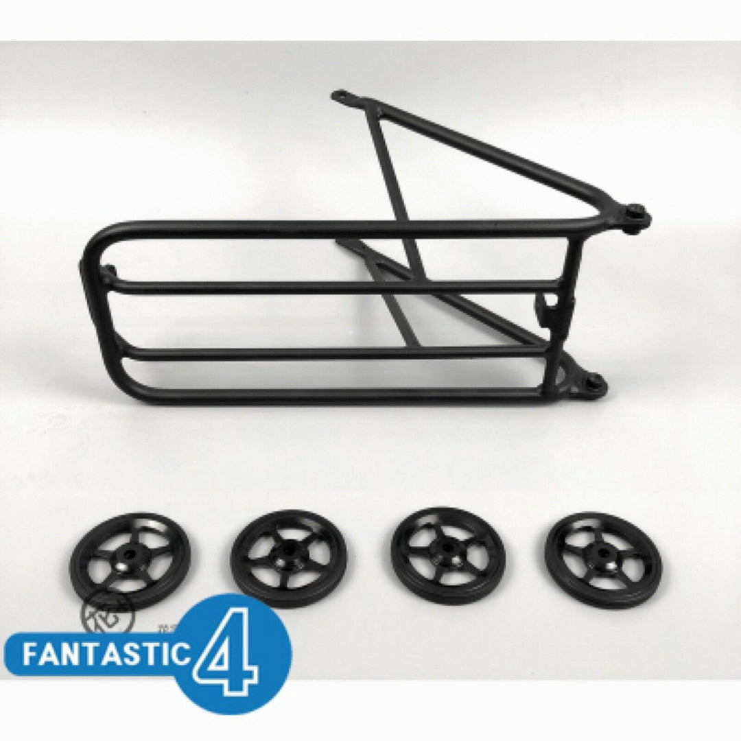 ACE Easy Wheels + Standard Type Rear Rack Set for Brompton Bicycle ...