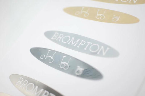 Brompton Bicycle Frame Decal Metallic Die-cut Sticker
