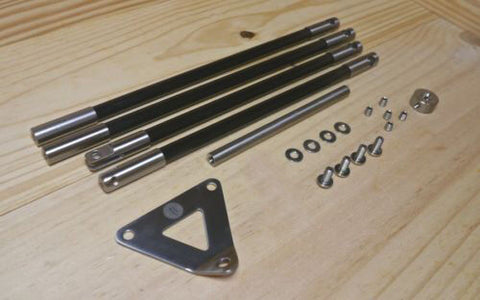 Ti Parts Workshop Titanium + Carbon Rear Rack for Brompton Bicycle