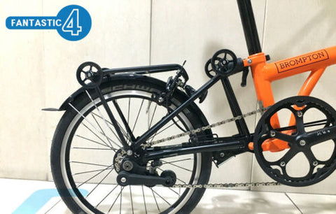 ACE Easy Wheels + Q Type Rear Rack Set for Brompton Bicycle